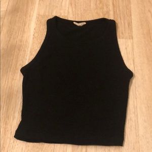 Black tank top crop top